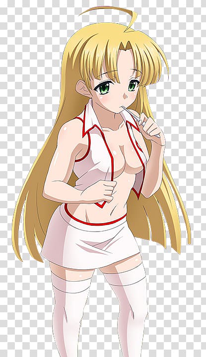 Character Anime Blond Hime cut Black hair, Anime transparent background PNG clipart