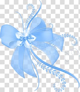 light blue ribbon flowers transparent background PNG clipart