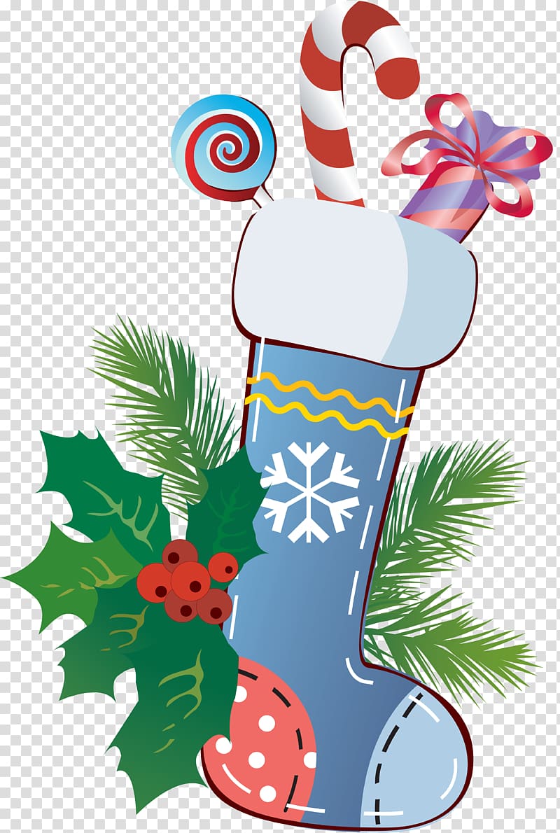 Christmas Sock Gift Hosiery , lollipop transparent background PNG clipart
