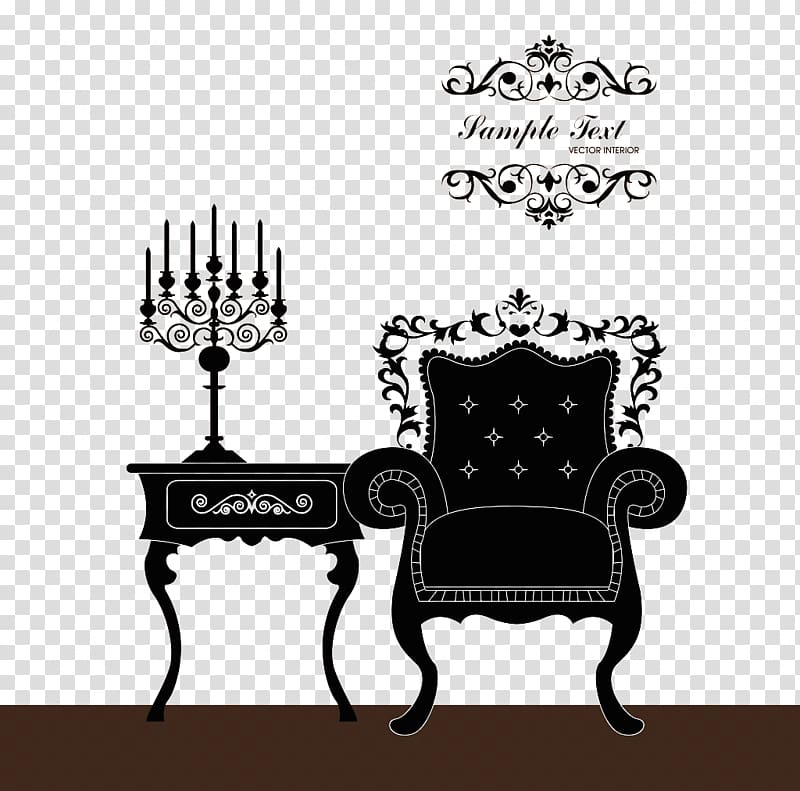 Table Furniture Poster, European luxury sofa decoration transparent background PNG clipart