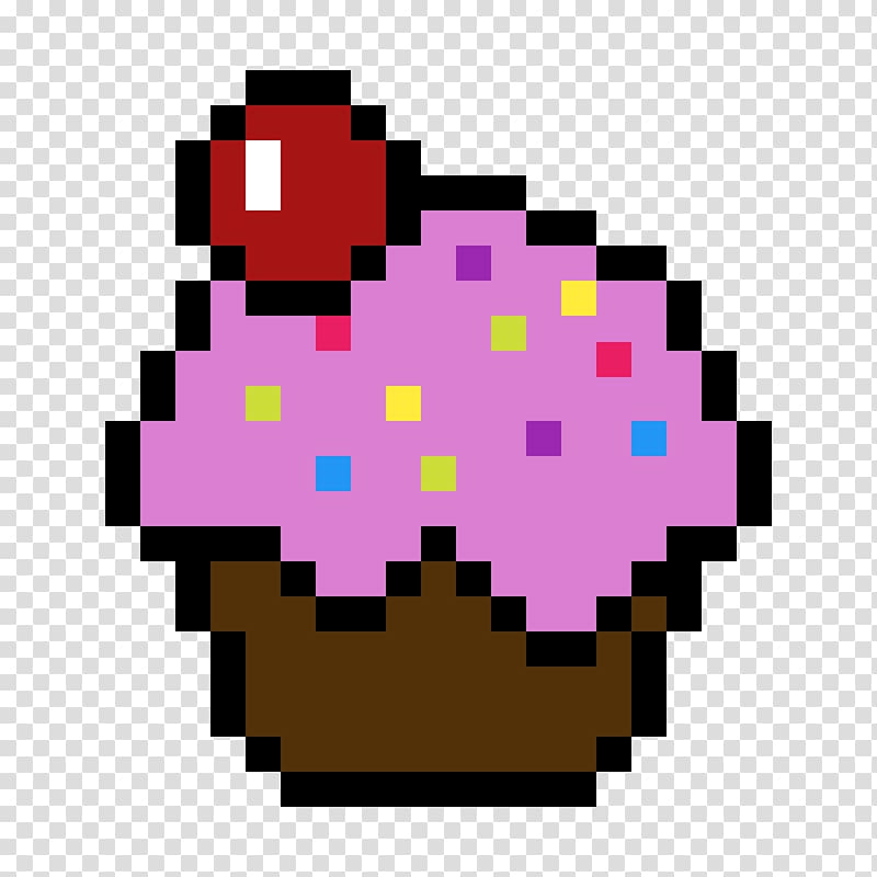 Pixel art Minecraft Cupcake Drawing, pixie transparent background PNG clipart