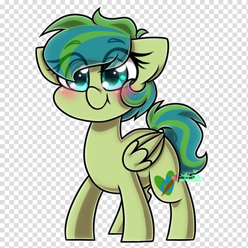Pony Horse Green , crayon wind transparent background PNG clipart