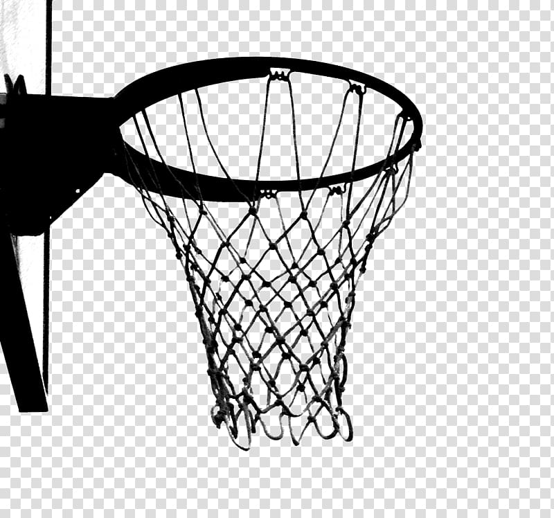 basketball ring illustration, Black and White Basketball Hoop transparent background PNG clipart