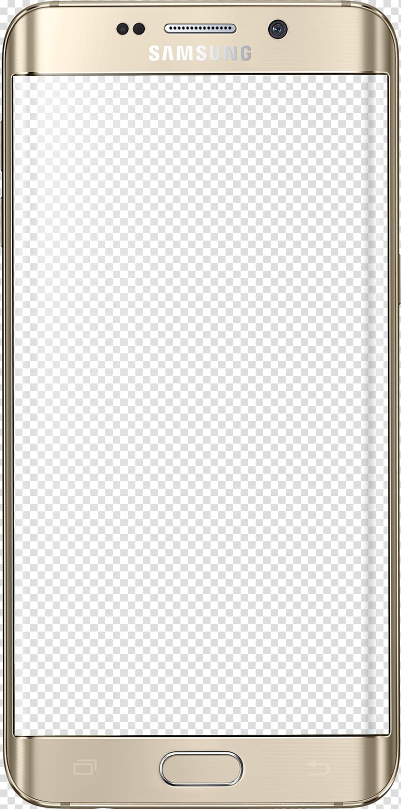 gold Samsung smartphone digitizer, Samsung S6 transparent background PNG clipart