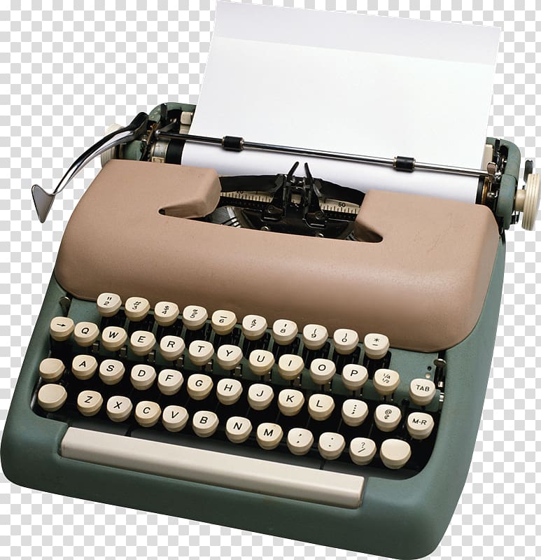 Old Typewriters Writing Paper, Maquina transparent background PNG clipart