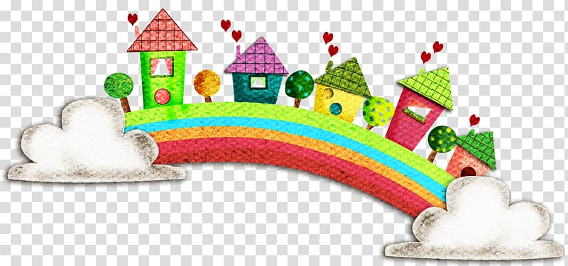 Rainbow , Rainbow clouds transparent background PNG clipart