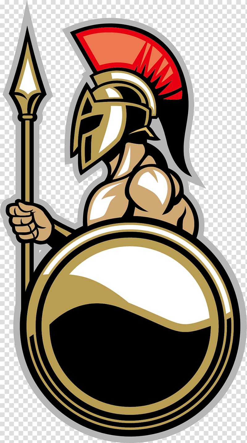 gladiator illustration, Roman army Spartan army Warrior Soldier, Beautifully textured Roman warrior material transparent background PNG clipart