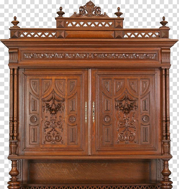 Chiffonier Carving Facade Chest of drawers Buffets & Sideboards, antique transparent background PNG clipart