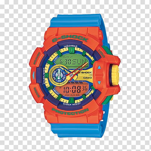 G-Shock Watch Orange Water Resistant mark Blue, watch transparent background PNG clipart