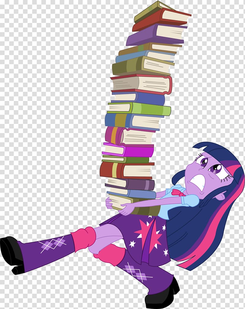 Twilight Sparkle Book Rainbow Dash My Little Pony, study hard transparent background PNG clipart