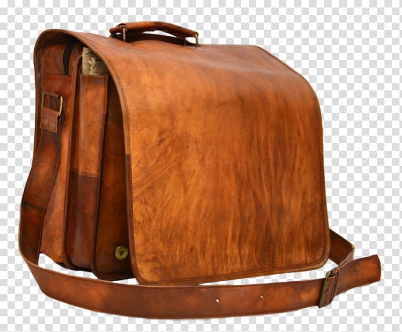 Leather Messenger Bags Handbag Vintage clothing, genuine leather stools transparent background PNG clipart