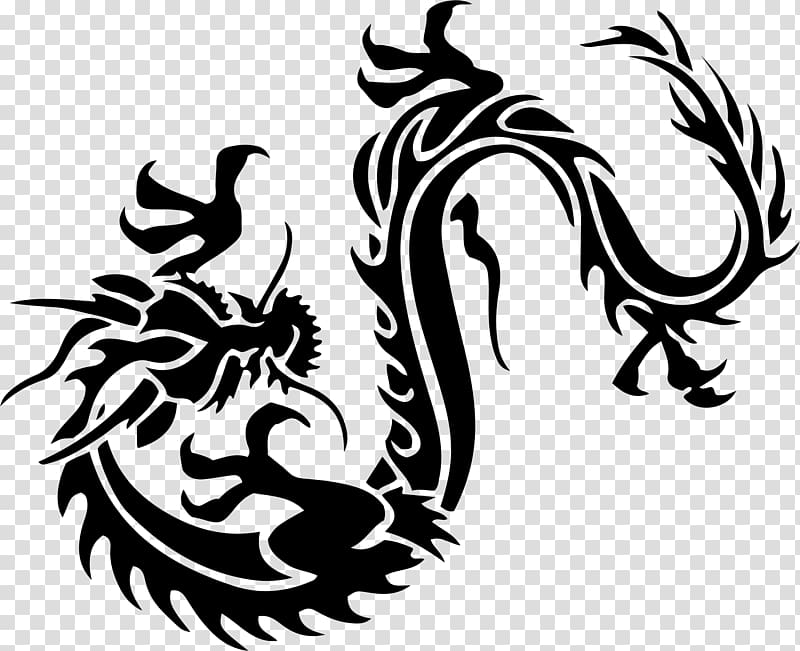Dragon Tattoo , Chinese dragon transparent background PNG clipart