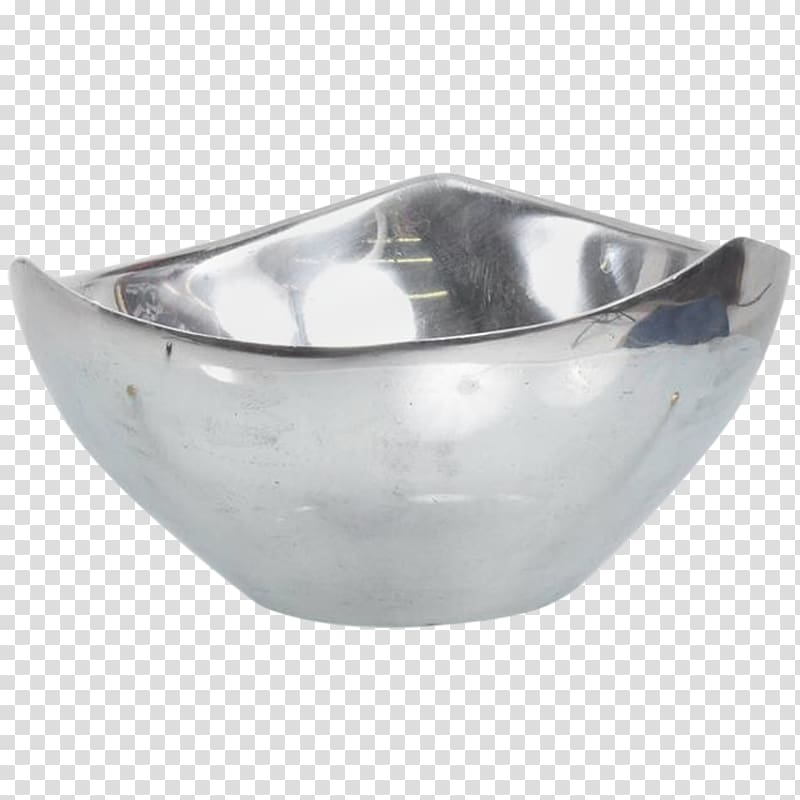 Bowl Table 1980s Design Silver, Metal Bowl transparent background PNG clipart