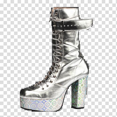 High-heeled shoe Footwear Boot, hologram transparent background PNG clipart