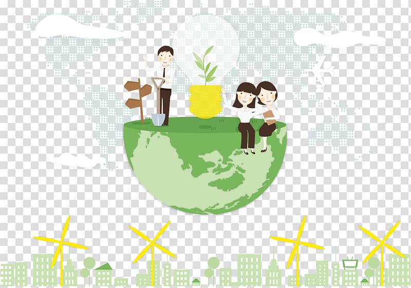 Energy Template Illustration, Environmental Earth City transparent background PNG clipart