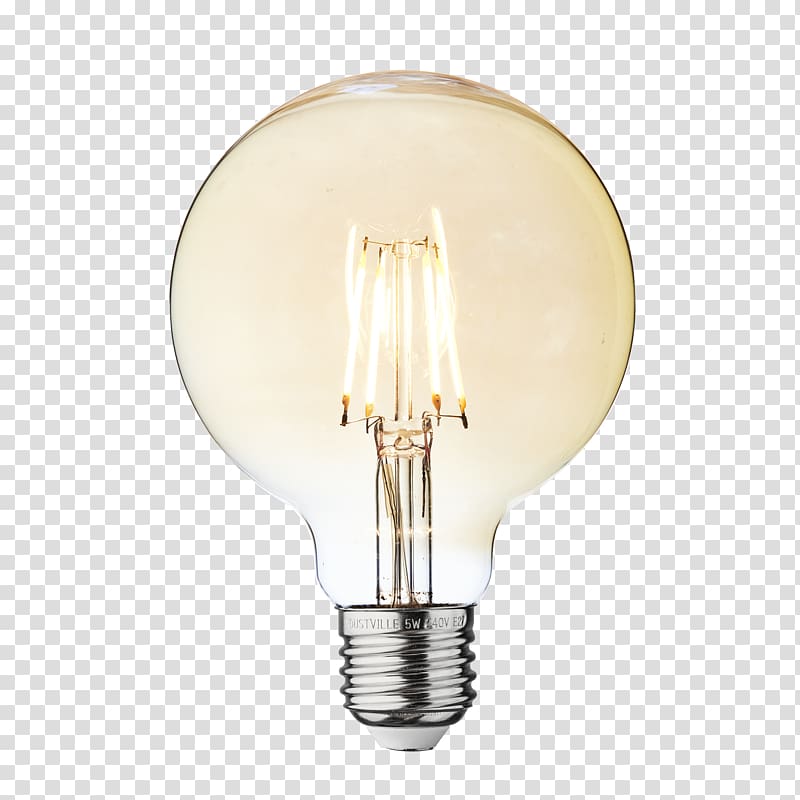 Incandescent light bulb LED lamp Edison screw LED filament, small antique lamps transparent background PNG clipart