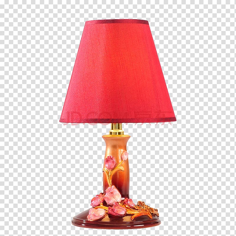Lampshade Electric light, Red decorative lamp Free to pull the material transparent background PNG clipart