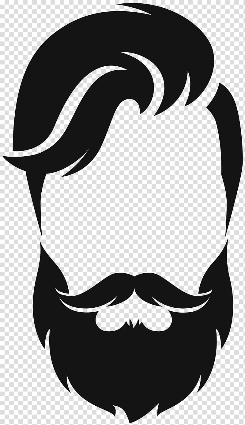 Silhouette Beard Moustache , hair style, beard and hair illustration  transparent background PNG clipart | HiClipart