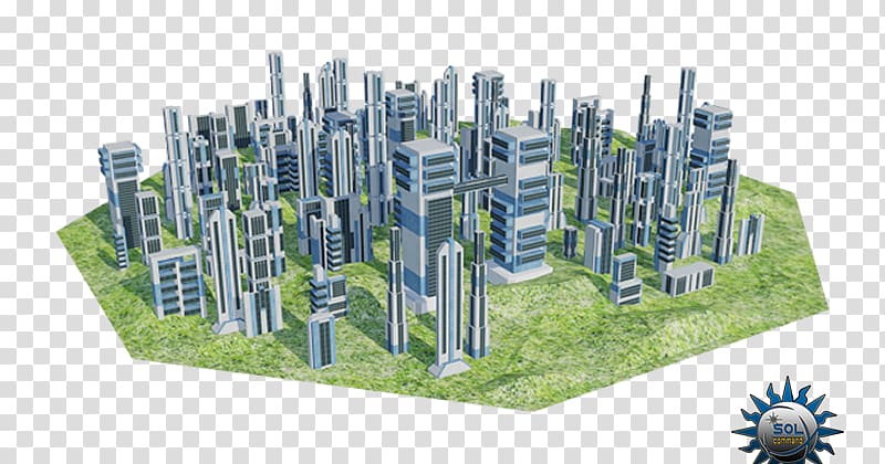 Urban design Energy Low poly, futuristic building transparent background PNG clipart