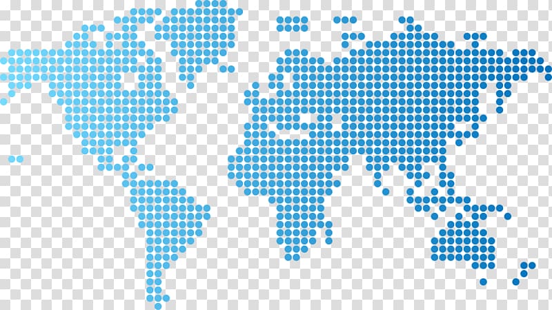 blue map illustration, Earth World map Globe, blue dot map transparent background PNG clipart