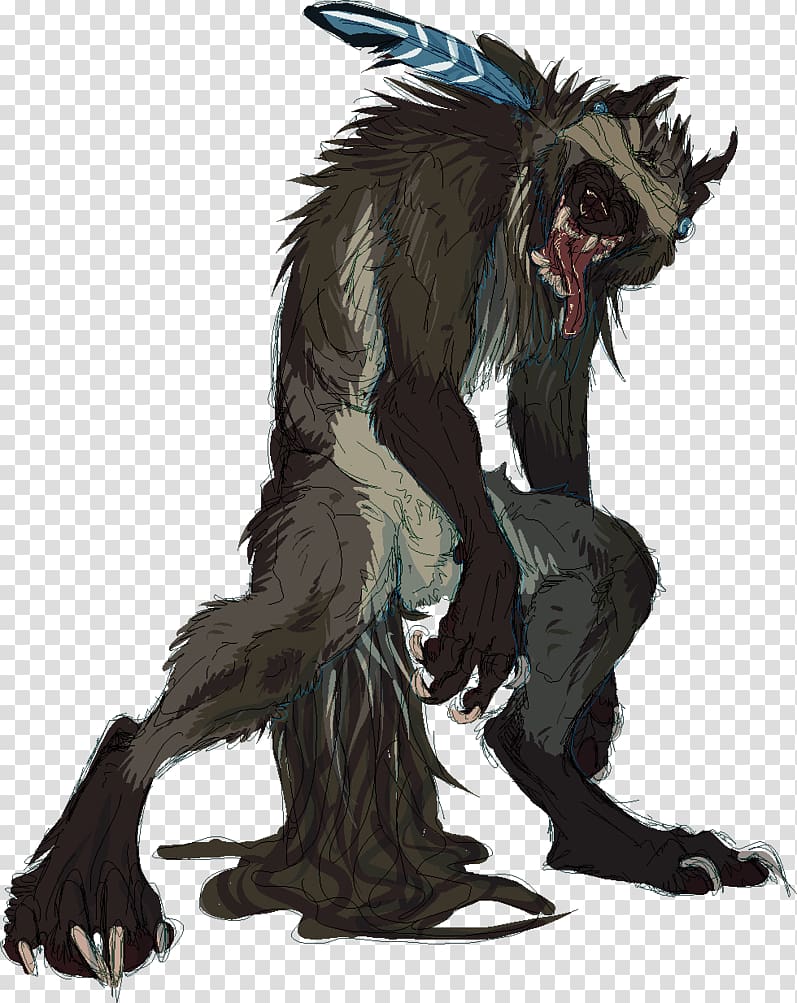 Werewolf Full moon Gray wolf Werwolf, Werewolf transparent background PNG clipart