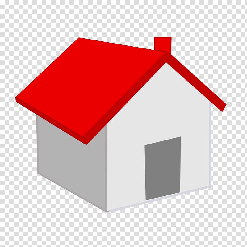 white and red house illustration, Red Roof Home Icon transparent background PNG clipart