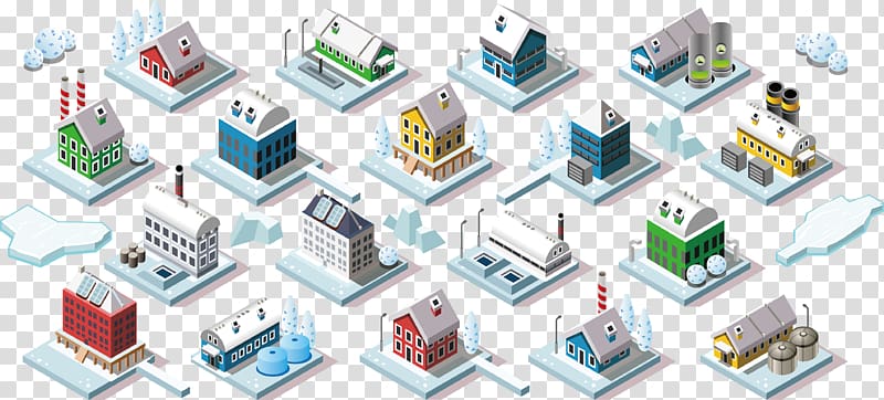 city game , Building Isometric projection Isometric graphics in video games and pixel art Illustration, floating town transparent background PNG clipart