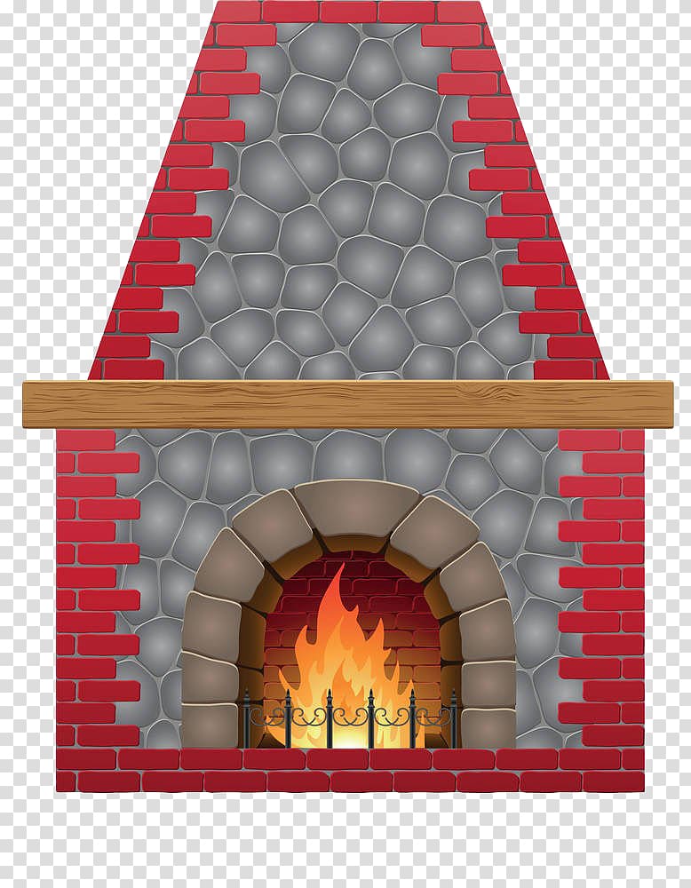 Furnace Living room Fireplace , Burning firewood stove transparent background PNG clipart
