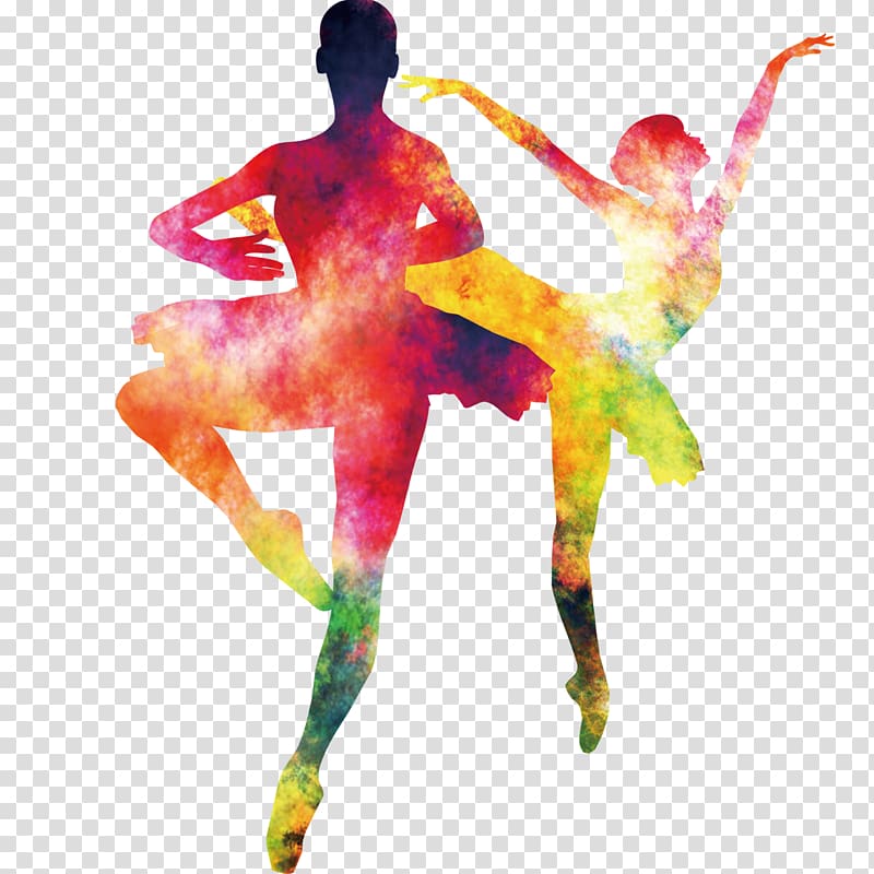 Modern dance, Colorful dance dance cards transparent background PNG clipart