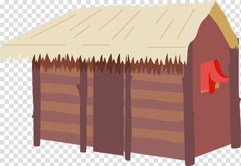 A simple straw house; a farmhouse transparent background PNG clipart
