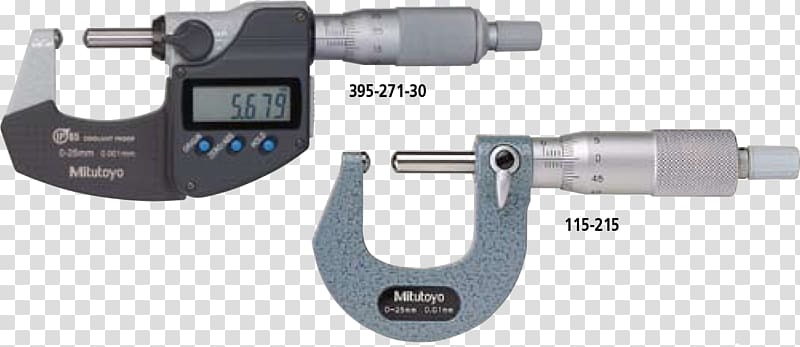 Micrometer Measurement Accuracy and precision Mitutoyo Millimeter, spindle transparent background PNG clipart