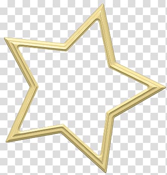 hollow five-pointed star transparent background PNG clipart