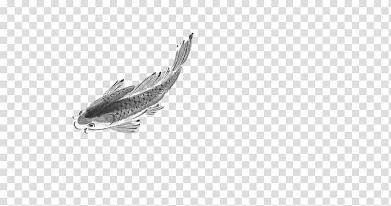 Bird Graphic design Black and white, Ink fish transparent background PNG clipart