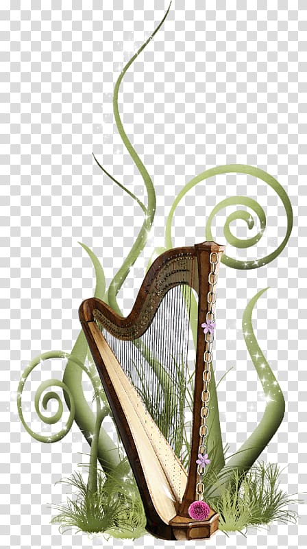 Harp Musical instrument Plucked string instrument, Beautiful harp transparent background PNG clipart