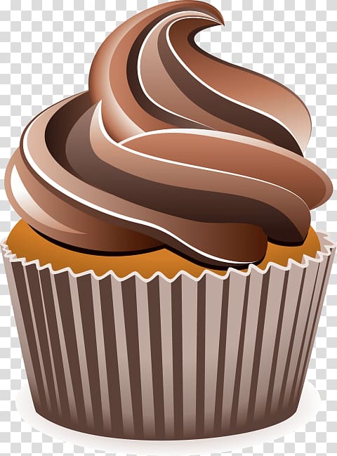 Cupcake American Muffins Frosting & Icing Chocolate cake , chocolate cake transparent background PNG clipart