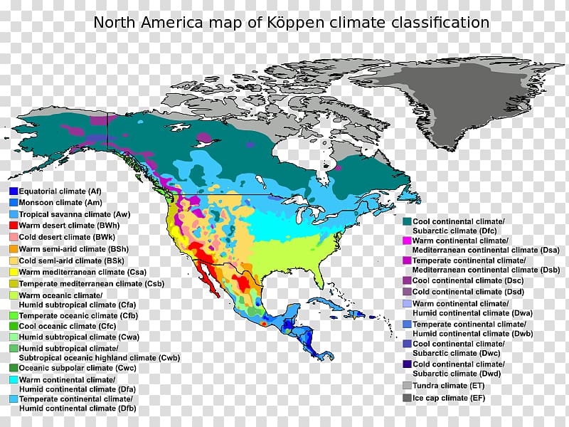 United States Köppen climate classification Map, europe and the united states transparent background PNG clipart