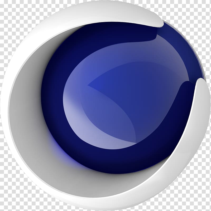 round white and blue illustration, Cinema 4D 3D computer graphics Computer Software Rendering, cinema transparent background PNG clipart