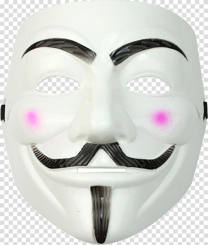 Guy Fawkes mask Anonymous, Anonymous mask transparent background PNG clipart