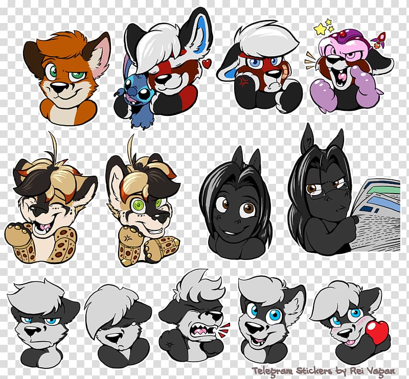 Telegram Sticker Facebook Messenger iMessage, tuzki stickers transparent background PNG clipart