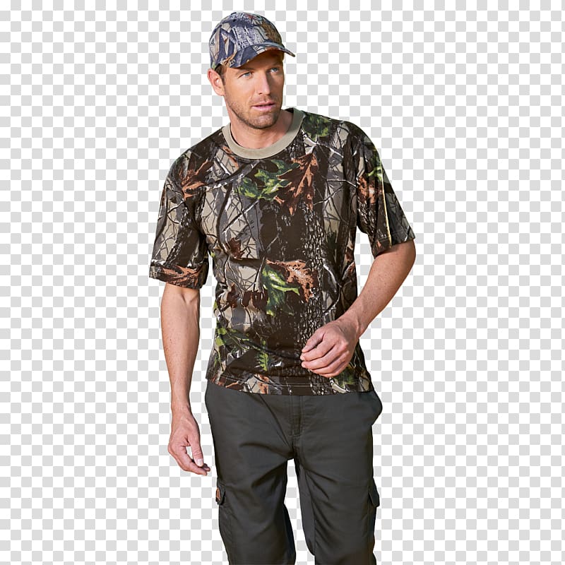 T-shirt Military camouflage Sleeve, deep forest transparent background PNG clipart