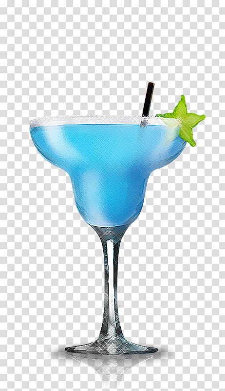 Blue Hawaii Margarita Martini Cocktail garnish, Tropical Cocktail transparent background PNG clipart