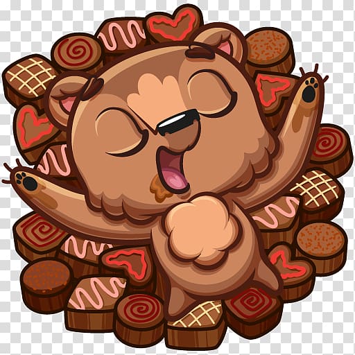 Chocolate brownie VKontakte Sticker Personal message, brownie transparent background PNG clipart