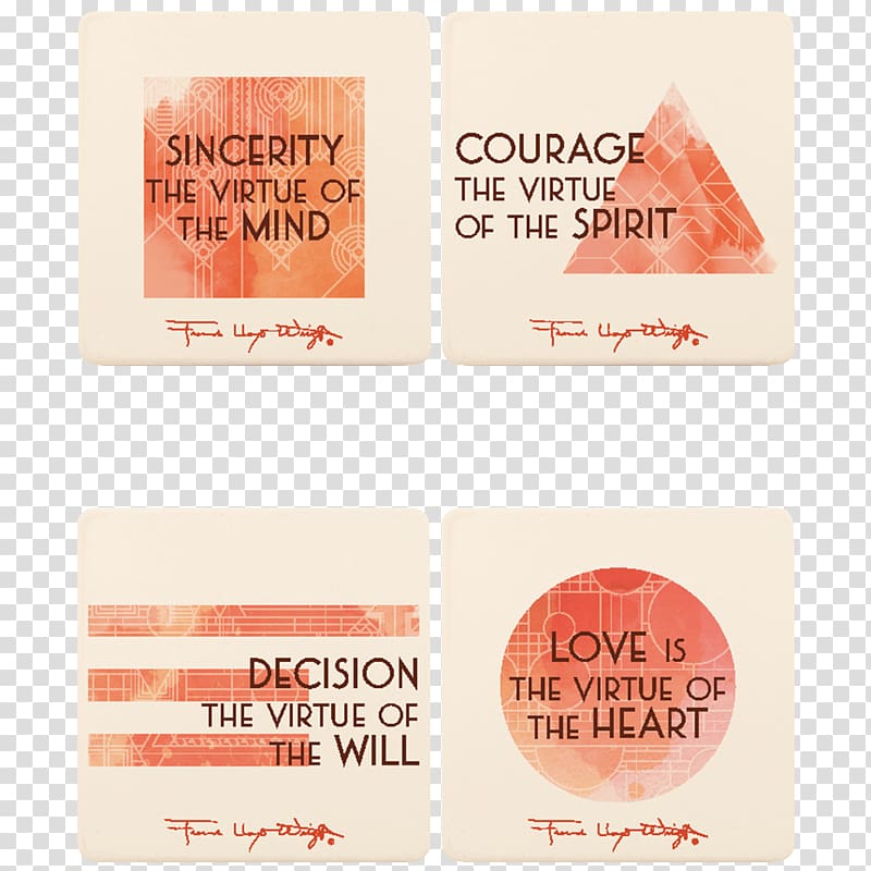 Coasters Gift Frank Lloyd Wright Font, fashion watercolor desk calendar transparent background PNG clipart
