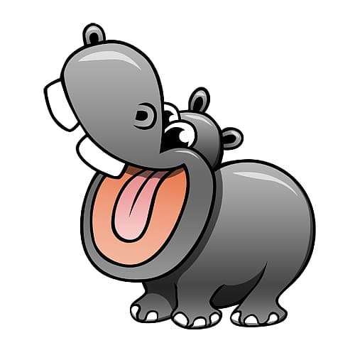 Hippopotamus Cartoon Drawing , Hippo Cartoon transparent background PNG ...