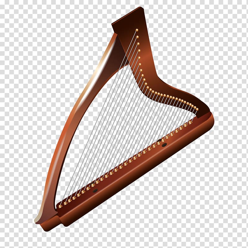 Celtic harp Musical instrument Illustration, Harp transparent background PNG clipart