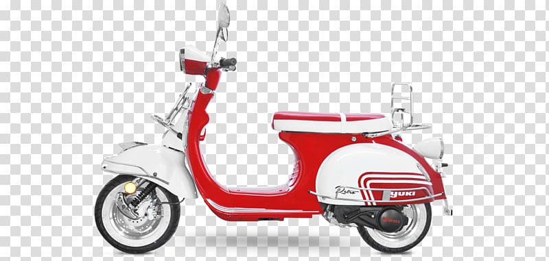 Motorized scooter Motorcycle accessories Vespa, retro scooter transparent background PNG clipart