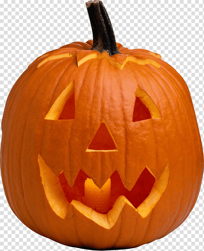 orange jack-o'-lantern decor illustration, Candle Halloween Pumpkin transparent background PNG clipart
