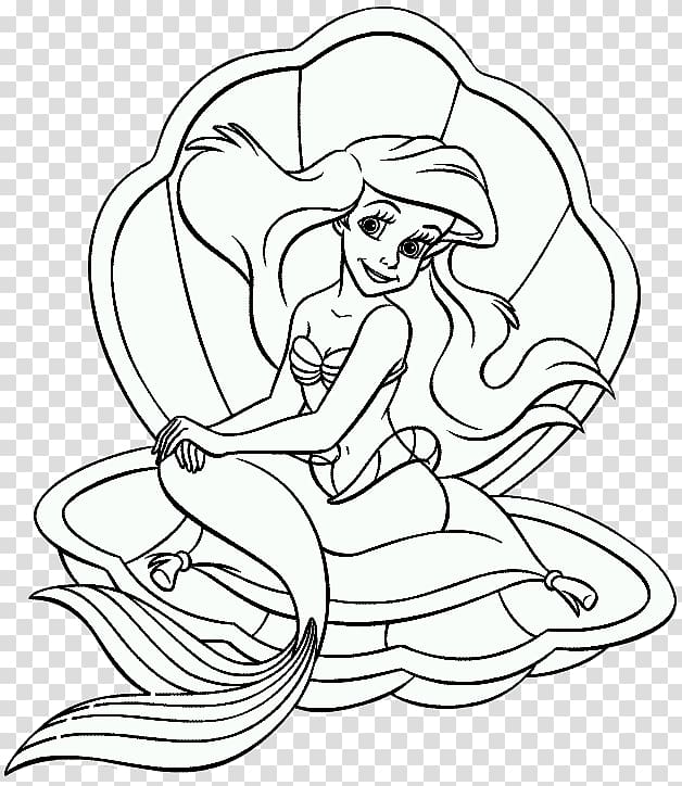 Ariel Sebastian Disney Princess Coloring book King Triton, Disney Princess transparent background PNG clipart