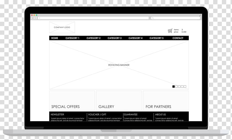 Website wireframe Axure RP Balsamiq Template Prototype, Prototype Design Templates transparent background PNG clipart