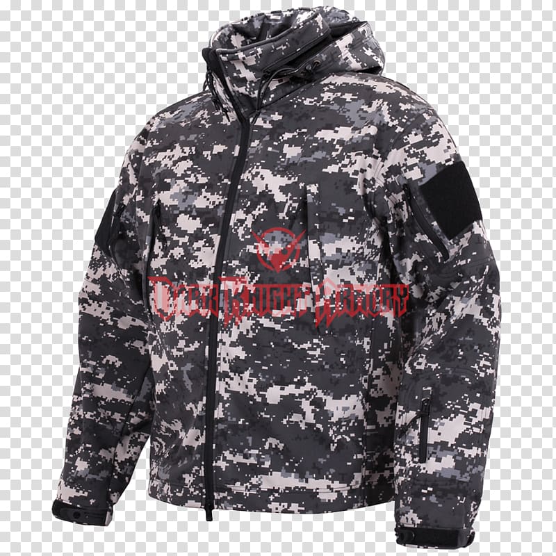 Shell jacket Military camouflage Multi-scale camouflage Softshell, jacket transparent background PNG clipart